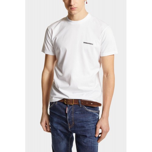 Tricou DSQUARED2, White JERSEY, Print Milano Map Tricou DSQUARED2, White JERSEY, Print Milano Map