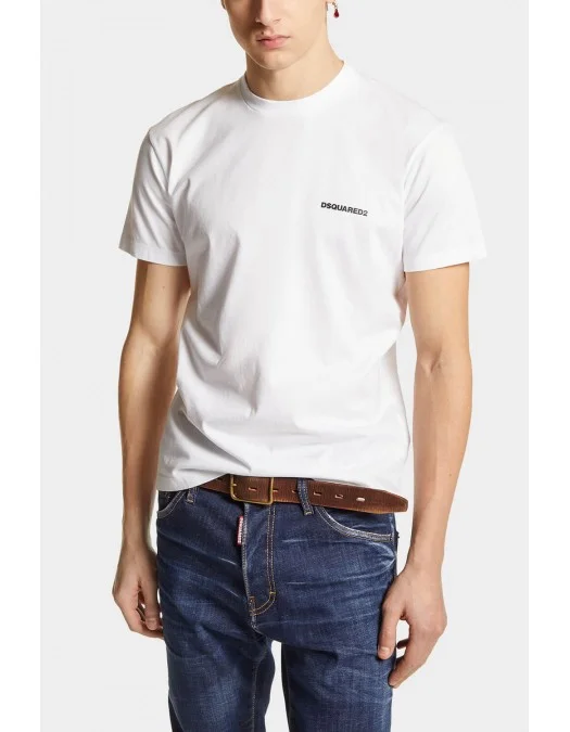 Tricou DSQUARED2, White JERSEY, Print Milano Map - S74GD1338D20020100 Tricou DSQUARED2, White JERSEY, Print Milano Map - S74GD1338D20020100