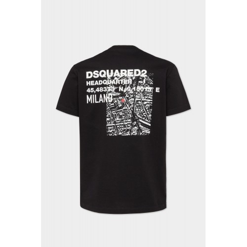 Tricou DSQUARED2, JERSEY, Print Milano Map Tricou DSQUARED2, JERSEY, Print Milano Map