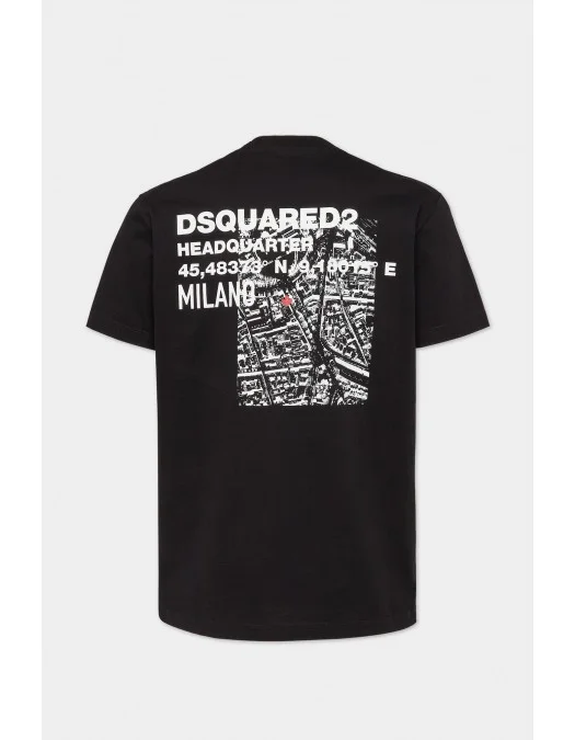 Tricou DSQUARED2, JERSEY, Print Milano Map - S74GD1338D20020900