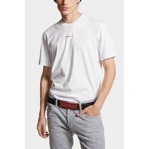 Tricou DSQUARED2, Clasic White, Frontal Logo Tricou DSQUARED2, Clasic White, Frontal Logo