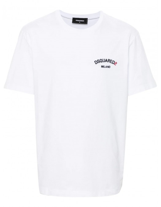 Tricou DSQUARED2, Milano, Logo frontal, White - S74GD1357D20020100