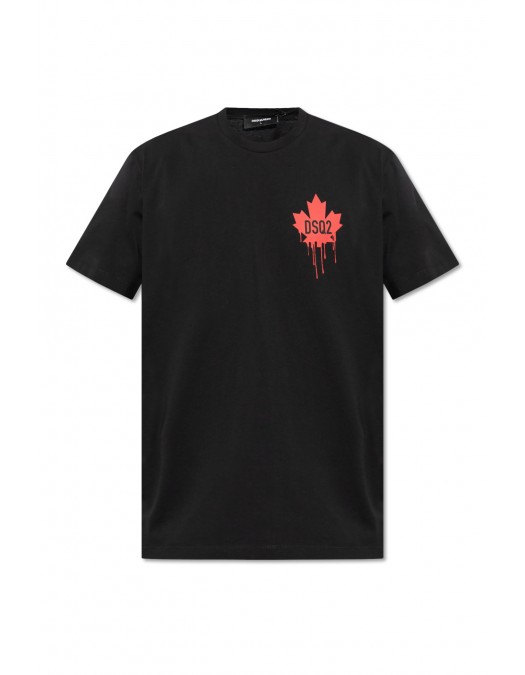 Tricou DSQUARED2, Maple Leaf, Classic Black - S74GD1358D20014900