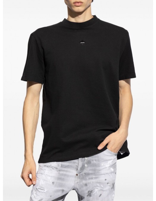 Tricou DSQUARED2, Elegant Logo Insert, Classic, Black - S74GD1359S22743900