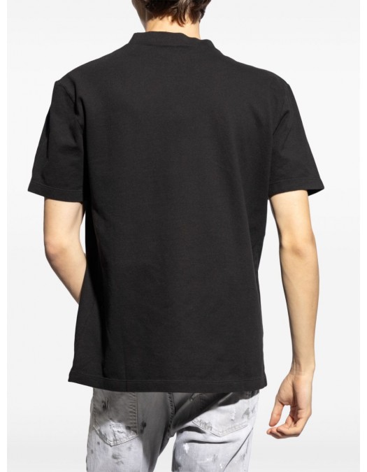 Tricou DSQUARED2, Elegant Logo Insert, Classic, Black - S74GD1359S22743900