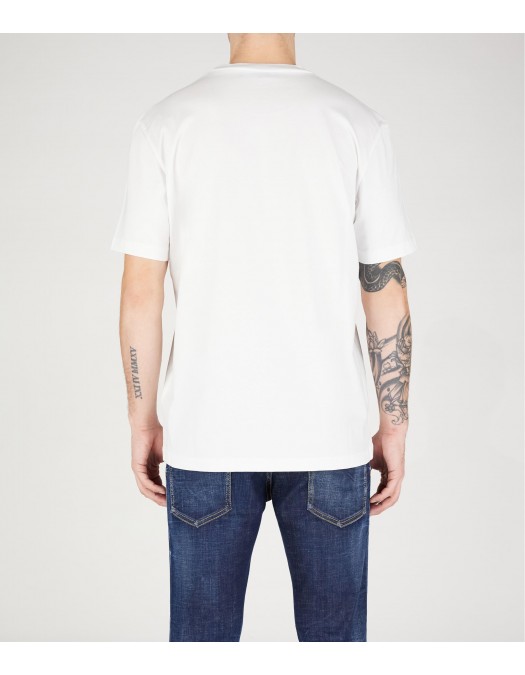 Tricou DSQUARED2, White, Central Logo - S74GD1364D20020100