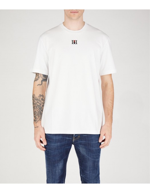 Tricou DSQUARED2, White, Central Logo - S74GD1364D20020100