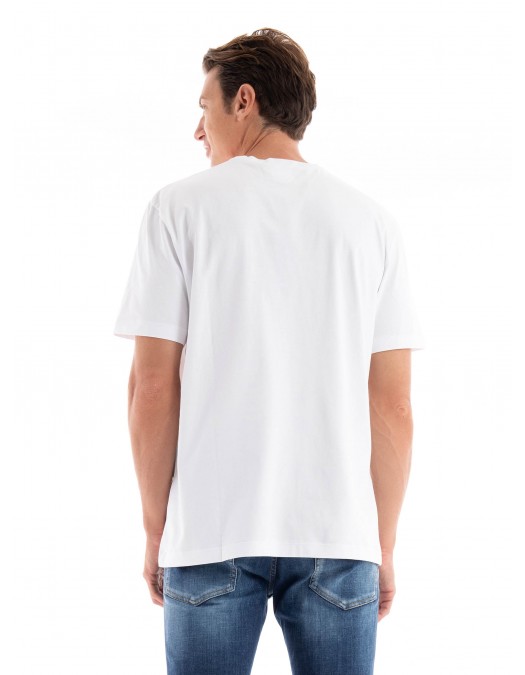 Tricou DSQUARED2, White, Central Logo - S74GD1364D20020100