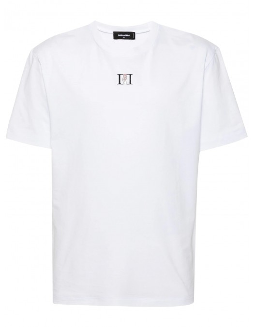 Tricou DSQUARED2, White, Central Logo - S74GD1364D20020100