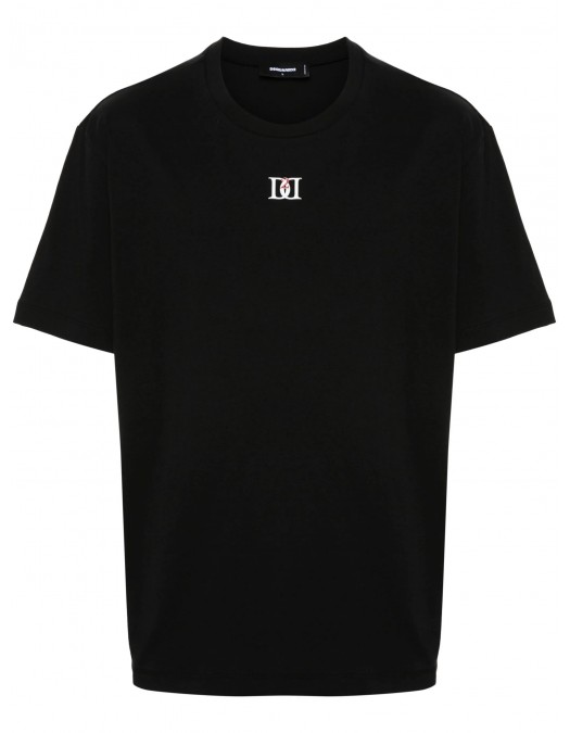 Tricou DSQUARED2, Black, Central Logo - S74GD1364D20020900