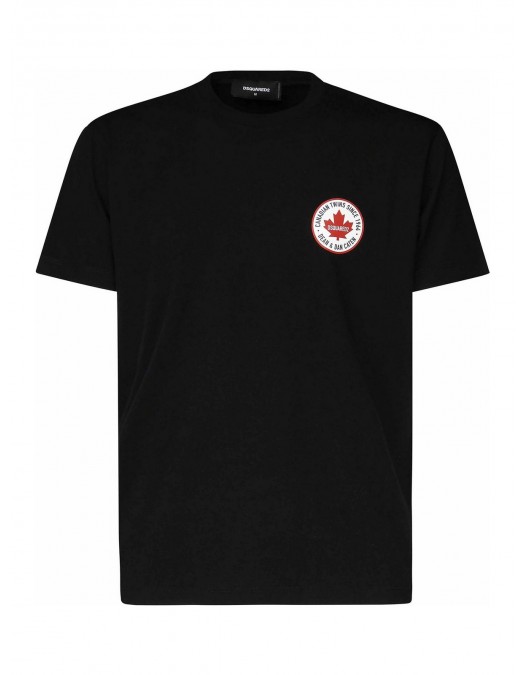 Tricou DSQUARED2, Logo Patch, Cool Fit, Black - S74GD1396D20020900