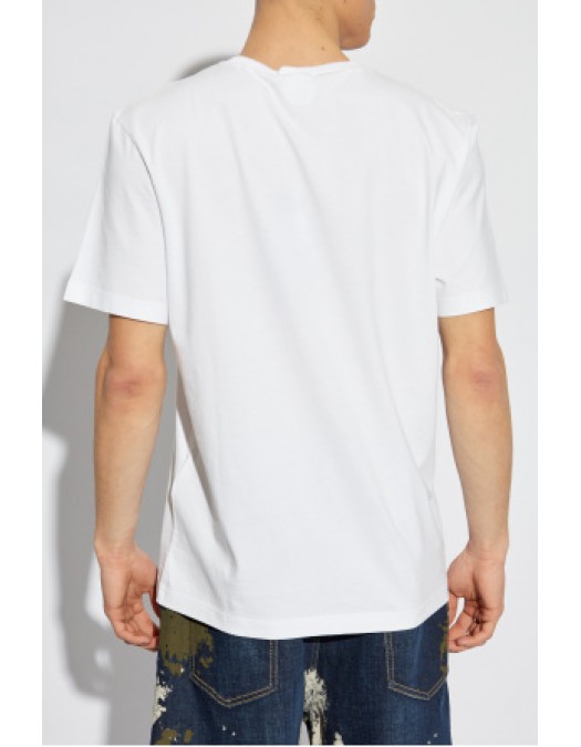 Tricou DSQUARED2, Silver Logo Application, White - S74GD1398D20020100