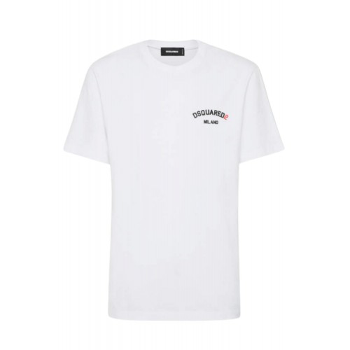 TRICOU DSQUARED, Logo-Print T-shirt, Regular Fit, Alb TRICOU DSQUARED, Logo-Print T-shirt, Regular Fit, Alb