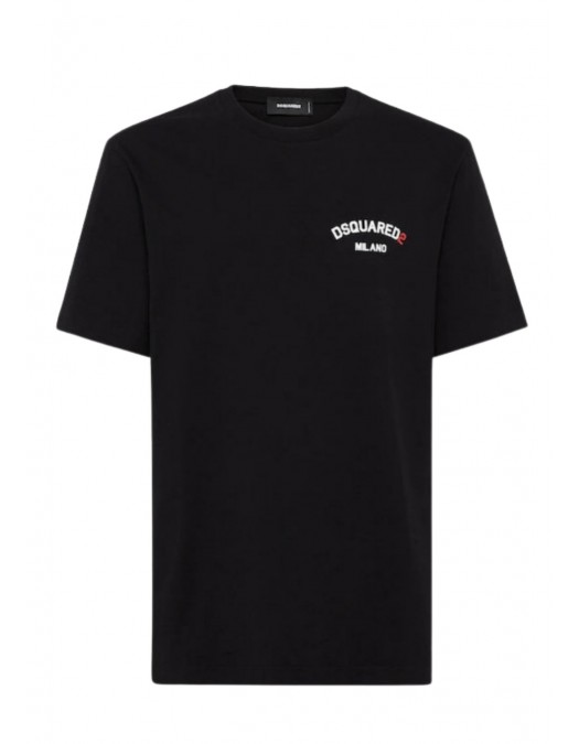 TRICOU DSQUARED, Logo-Print T-shirt, Regular Fit, Negru - S74GD1400D20020900 TRICOU DSQUARED, Logo-Print T-shirt, Regular Fit, Negru - S74GD1400D20020900