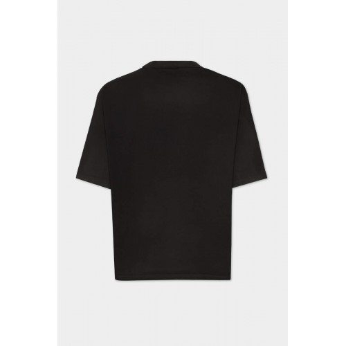 TRICOU DSQUARED2, Loose Fit Crush, Black TRICOU DSQUARED2, Loose Fit Crush, Black