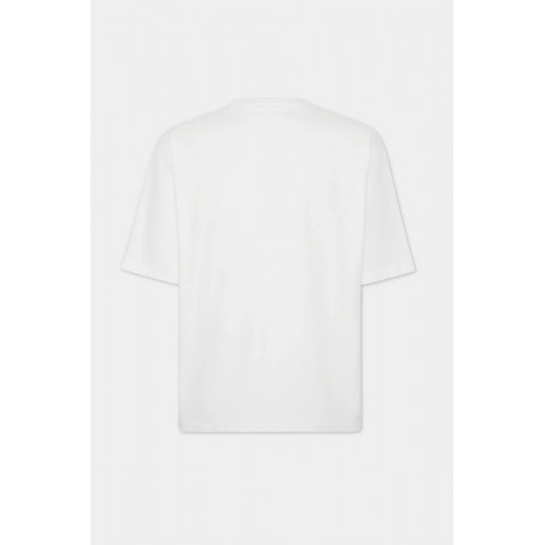 Tricou DSQUARED2, Blood Sweat Tears, Loose Fit, White Tricou DSQUARED2, Blood Sweat Tears, Loose Fit, White