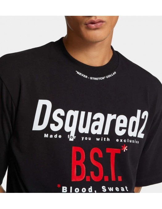 Tricou DSQUARED2, Blood Sweat Tears, Loose Fit, Black - S74GD1410D20033900