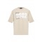 Tricou DSQUARED2, Printed Logo, Text, Beige, Loose Fit