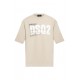 Tricou DSQUARED2, Printed Logo, Text, Beige - S74GD1412D20033800