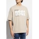 Tricou DSQUARED2, Printed Logo, Text, Beige - S74GD1412D20033800