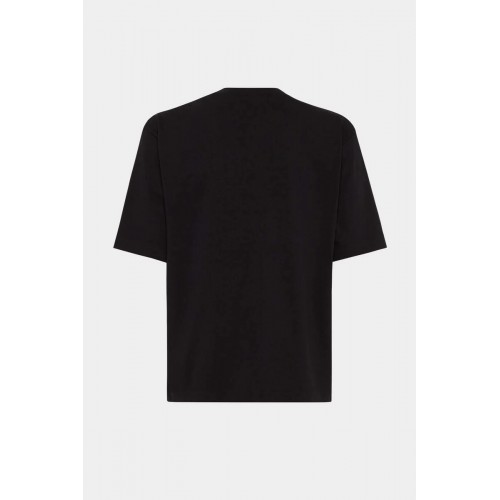Tricou DSQUARED2, Phys Ed Print, Loose Fit, Black Tricou DSQUARED2, Phys Ed Print, Loose Fit, Black