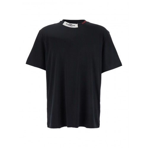 Tricou DSQUARED2, Crewneck, Details, Cotton, Black, Regular Fit Tricou DSQUARED2, Crewneck, Details, Cotton, Black, Regular Fit