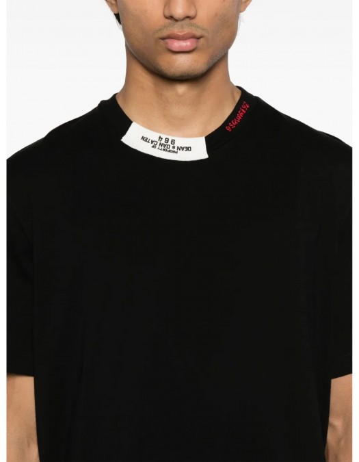 Tricou DSQUARED2, Crewneck, Details, Cotton, Black - S74GD1417D20020900