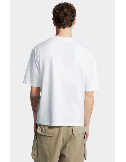 TRICOU DSQUARED2, Logo 3D, Puffy, Alb - S74GD1444D20020100