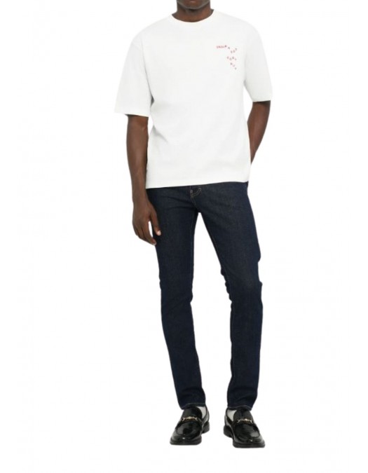 TRICOU DSQUARED2, Falling Logo, Alb, Loose Fit - S74GD1444D20020100