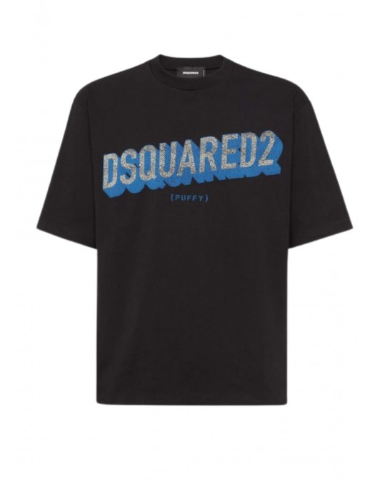 TRICOU DSQUARED2, Logo 3D, Puffy, Negru - S74GD1444D20020900 TRICOU DSQUARED2, Logo 3D, Puffy, Negru - S74GD1444D20020900
