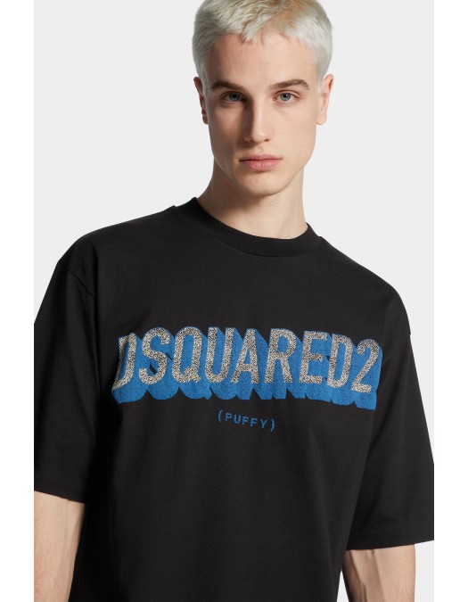 TRICOU DSQUARED2, Logo 3D, Puffy, Negru - S74GD1444D20020900 TRICOU DSQUARED2, Logo 3D, Puffy, Negru - S74GD1444D20020900