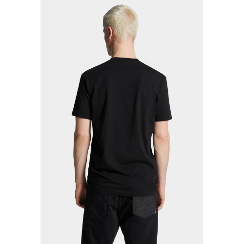 TRICOU DSQUARED2, Buzunar atasat cu logo, Negru, Cool Fit TRICOU DSQUARED2, Buzunar atasat cu logo, Negru, Cool Fit