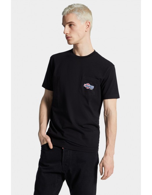 TRICOU DSQUARED2, Buzunar atasat cu logo, Negru - S74GD1449D20020900 TRICOU DSQUARED2, Buzunar atasat cu logo, Negru - S74GD1449D20020900