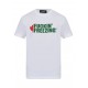 Tricou DSQUARED2, Green Print, Freezing, Logo, White - S74GD1450D20020100 Tricou DSQUARED2, Green Print, Freezing, Logo, White - S74GD1450D20020100