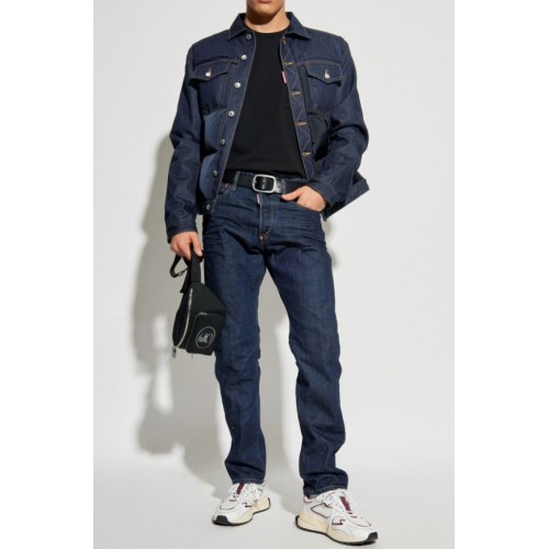 SET TRICOURI DSQUARED2, Twin Pack, Logo D2 atasat, Negru, Regular Fit