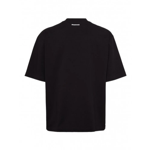 Tricou DSQUARED2, Large Obsessed2, Simple, Black Tricou DSQUARED2, Large Obsessed2, Simple, Black