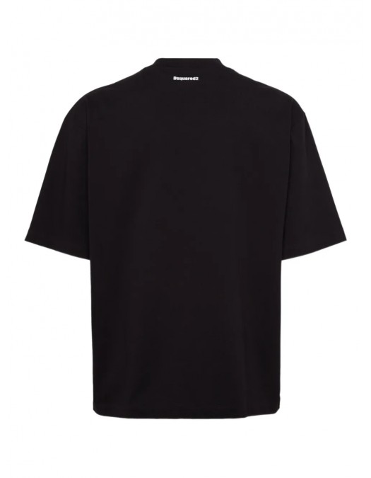 Tricou DSQUARED2, Large Obsessed2, Simple, Black - S74GD1478D20033900 Tricou DSQUARED2, Large Obsessed2, Simple, Black - S74GD1478D20033900
