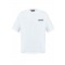TRICOU DSQUARED2, OBSESSED2 print frontal, Alb, Oversized Fit