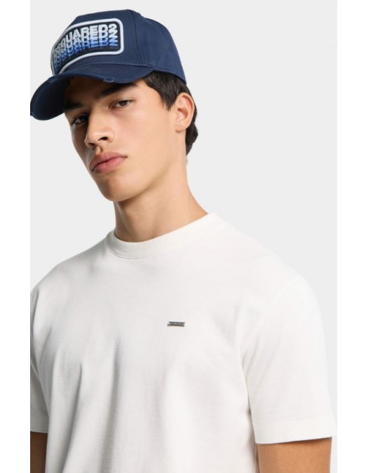 Tricou DSQUARED2, Dsquared2 Logo Plaque Cool Fit T-Shirt, Alb - S74GD1522D20106100