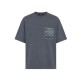 Tricou DSQUARED2, monogram loose fit T-shirt, Albastru - S74GD1576D20106470