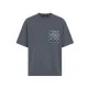 Tricou DSQUARED2, monogram loose fit T-shirt, Albastru - S74GD1576D20106470