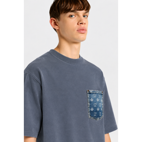 Tricou DSQUARED2, monogram loose fit T-shirt, Alb