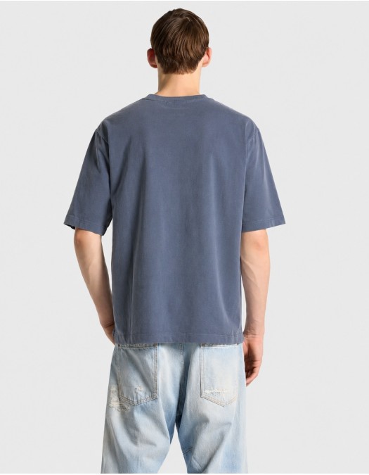 Tricou DSQUARED2, monogram loose fit T-shirt, Albastru - S74GD1576D20106470