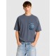 Tricou DSQUARED2, monogram loose fit T-shirt, Albastru - S74GD1576D20106470