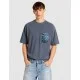 Tricou DSQUARED2, monogram loose fit T-shirt, Albastru - S74GD1576D20106470