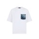 Tricou DSQUARED2, monogram loose fit T-shirt, Alb - S74GD1576D20106470