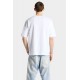 Tricou DSQUARED2, monogram loose fit T-shirt, Alb - S74GD1576D20106470