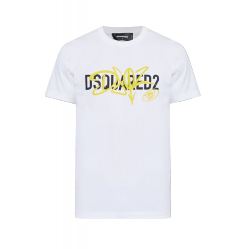 Tricou DSQUARED2, WHITE T-shirt with printed logo