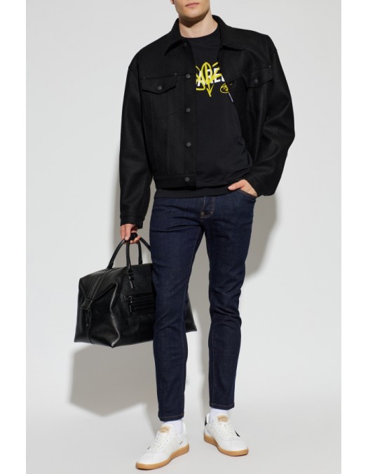 Tricou DSQUARED2, BLACK T-shirt with printed logo - S74GD1580D20106900