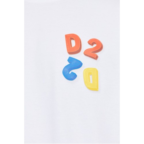 Tricou DSQUARED2, WHITE T-shirt with patch